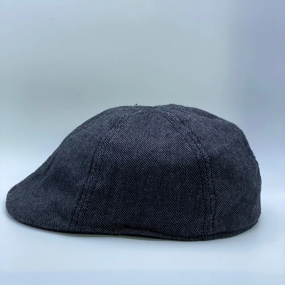 George Vintage Y2K Gray Newsboy Cap Ivy Driving Hat Flat Cap Wool Blend Grey